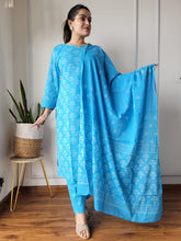 New Exclusive Collection of Hand Block Printed "Stitched" Cotton Suits With Cotton Dupatta in Beautiful Colours(BFSCS02)